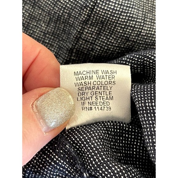 FLAX Metallic McQueen Linen Blend Button Up Shirt Shacket Blue Small‎ $169 - Picture 8 of 11